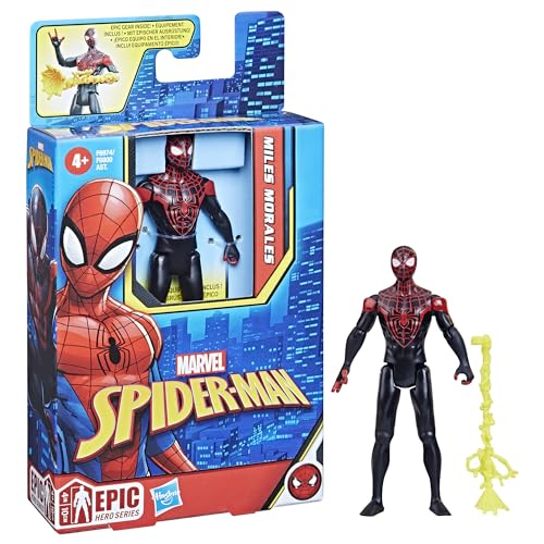 Marvel Spider-Man Epic Hero Series Miles Morales 10-cm Action Figure - Poseable Super Hero with Accessory, Ages 4+ 7