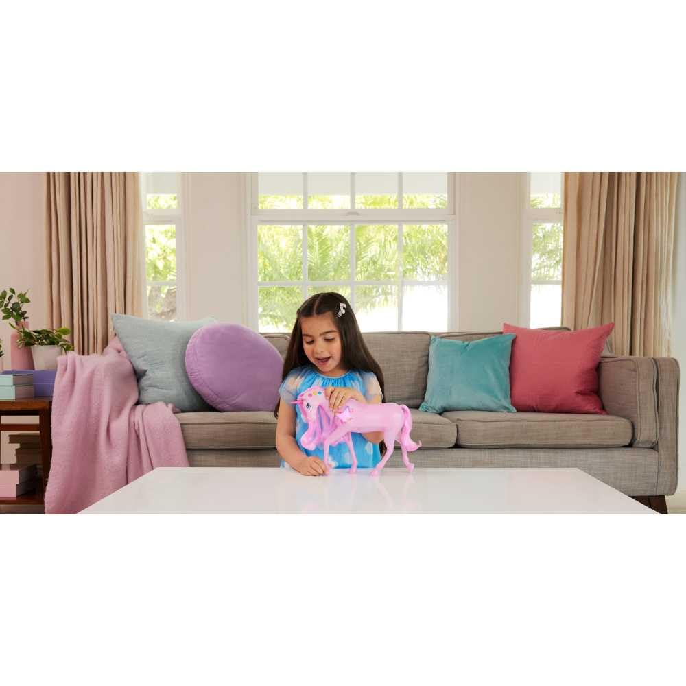 Barbie Sparkle Lights Toy Unicorn - Interactive Light & Sound Play for Kids 3+ 3