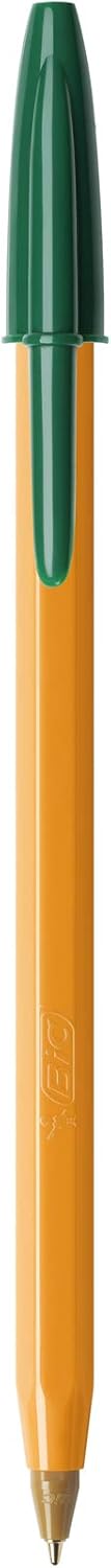 BIC Orange Original Fine Ballpoint Pens Fine Point (0.8 mm) - Green, Box of 20