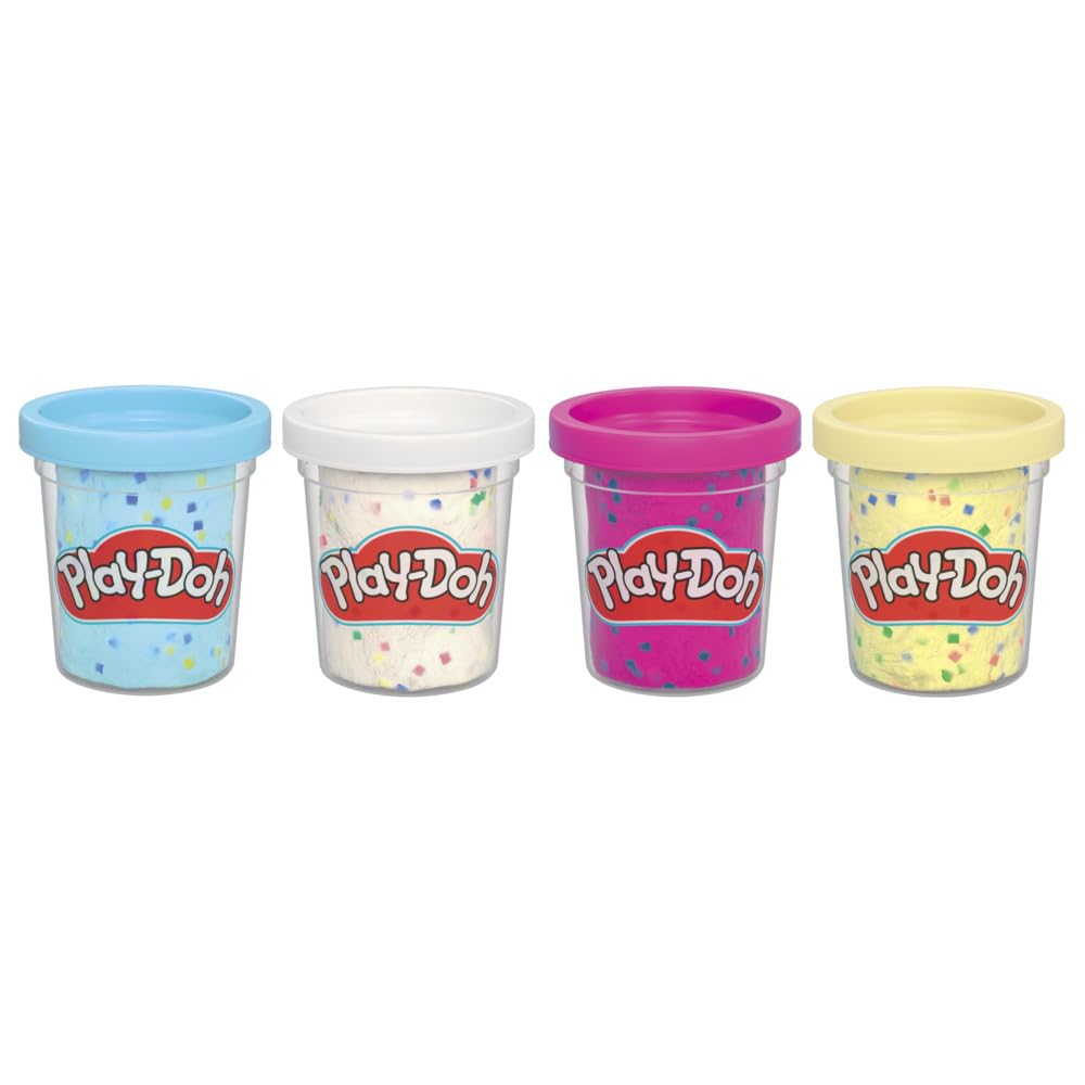 Play-Doh Confetti Compound 4 Pack - Creative Play for Ages 2+ | Non-Toxic Modeling Clay 2