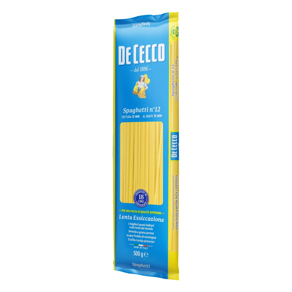 De Cecco Spaghetti No. 12 Pasta - 500g | Bronze Die Cut | Traditional Italian Quality 2