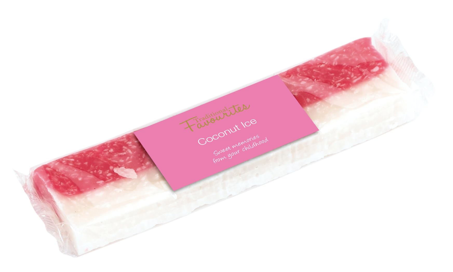 Bon Bon's Gourmet Traditional Favourites Coconut Ice Bar - Sweet Strawberry & Coconut Flavour | 100g 1
