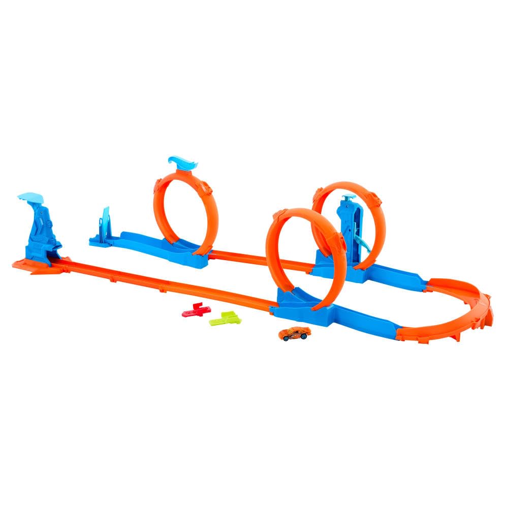 Hot Wheels Triple Loop Pack Track Set with 1:64 Scale Vehicle | Ages 4-84 | Model JDW39 8
