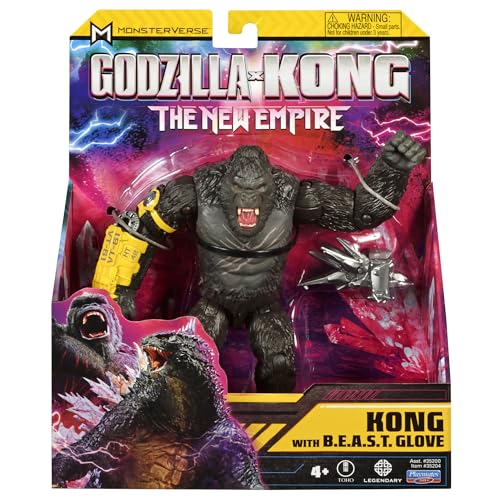 MonsterVerse Godzilla x Kong - 6-Inch Kong Action Figure with B.E.A.S.T Glove | Highly Articulated | Ages 4+