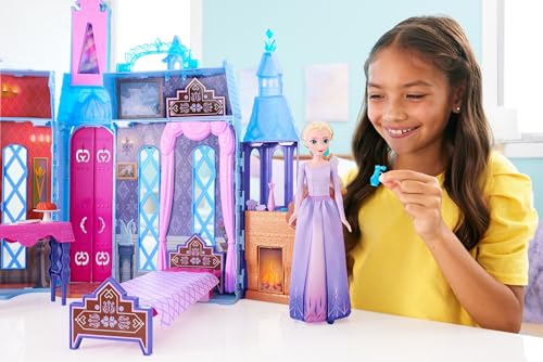 Disney Frozen Elsa's Arendelle Castle Playset - 2-Foot Tall Dollhouse with Elsa Doll & 15 Accessories (Ages 3-9)