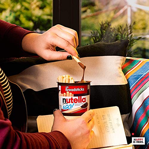 Nutella &amp;Go! Haselnuss-Snack-Set, tragbares Schokoladen- und Brotstangen-Snackpaket, 12 Stück 10