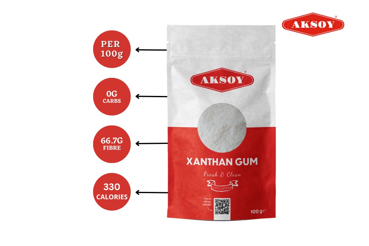 Aksoy - Xanthan Gum 100g Powder Thickener & Stabilizer for Cooking 2