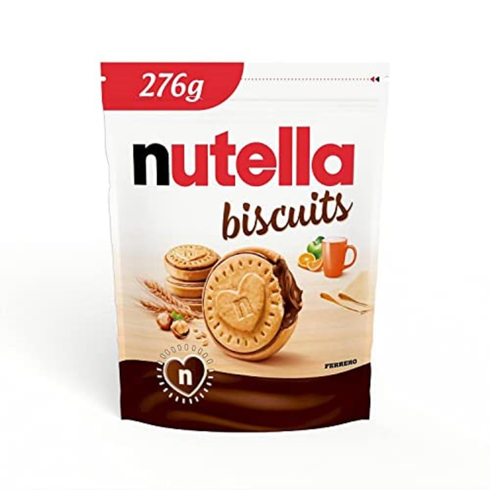 Nutella Biscuits Pouch, 276g - Crunchy Biscuits Filled with Hazelnut Cocoa Spread