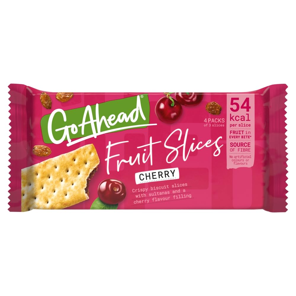 Go Ahead Cherry Crispy Fruit Slices - 4 Packs of 3 Slices 1