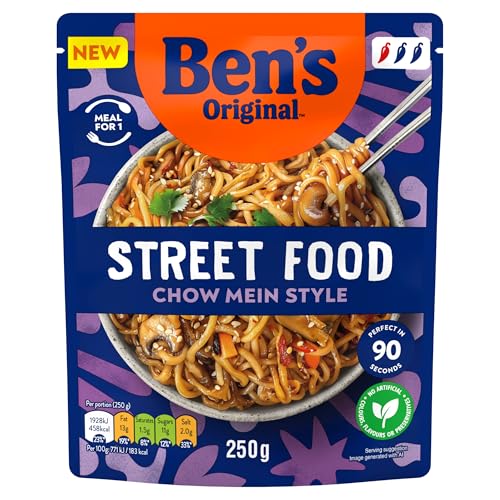 Ben's Original - Street Food Chinese Chow Mein Style Noodles Ready Meal (6x 250g)