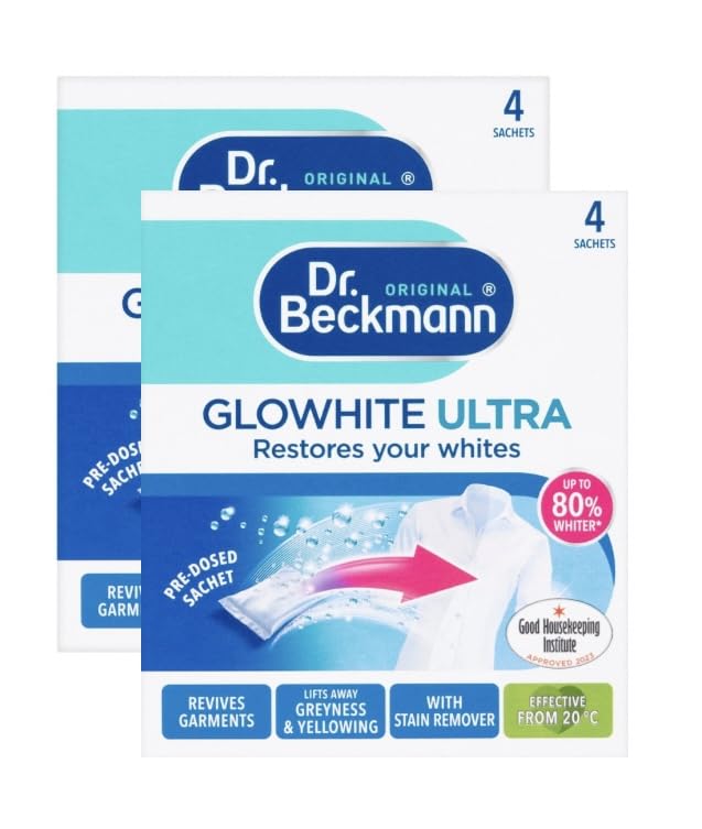Dr. Beckmann Glowhite Ultra Fabric Whitener (8 x 40g Sachets)