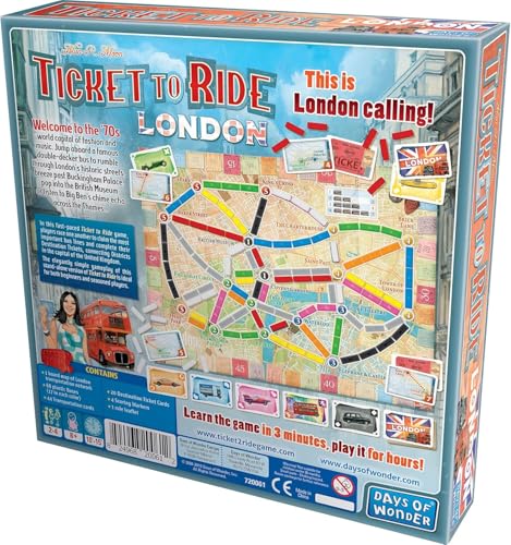 Days of Wonder Ticket to Ride London Board Game | Ages 8+ | 2-4 Players | 10-15 Minute Playtime