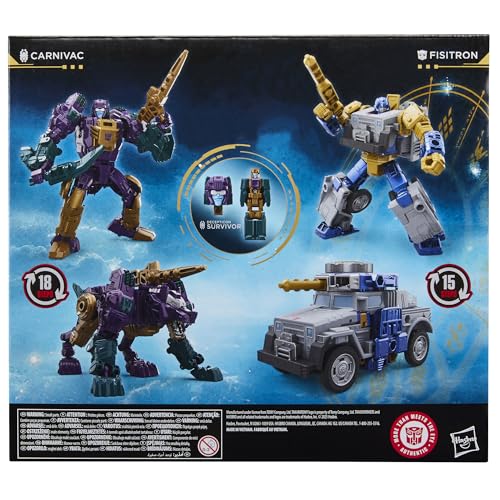Transformers Age of the Primes Wreck ‘n Doom Collection Fisitron and Carnivac Action Figures 17