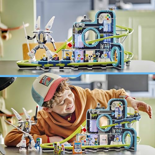 LEGO City Robot World Roller-Coaster Park Set 60421 - Building Toy with Mech, Arcade & Minifigures 13