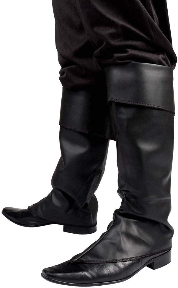 Boland Pirate Musketeer Synthetic Leather Boot Tops Black 1
