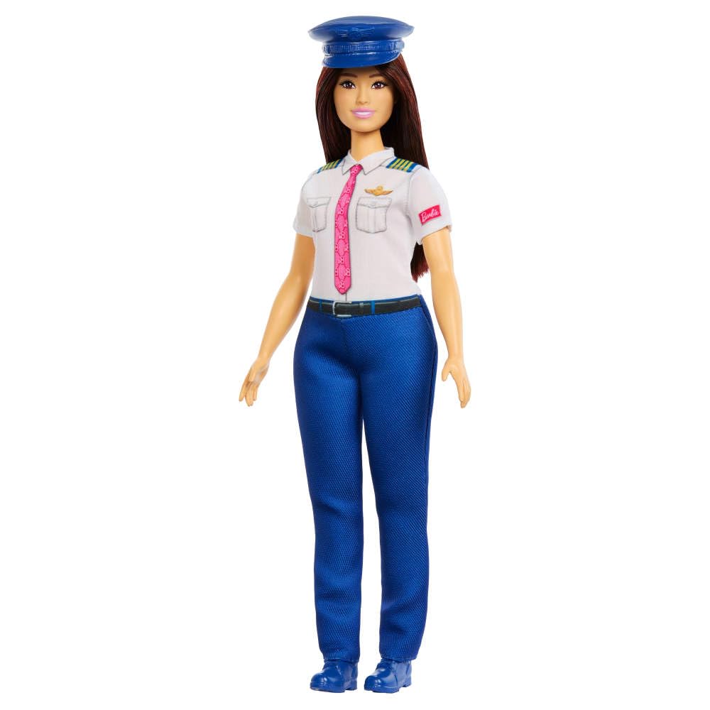 Barbie Careers Pilot Fashion Doll with Removable Flight Uniform and Cap - Ages 3+ 2