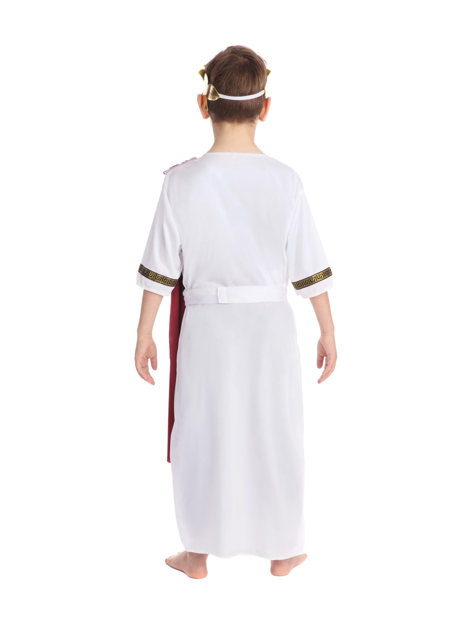 Bristol Novelty Roman Toga Costume - White and Red for Kids Ages 4-14 10