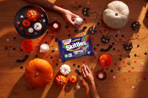 Skittles Darkside Fruity Chewy Sweets Party Pack - 18 Individually Wrapped Packs, 324g