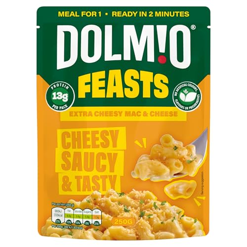 Dolmio Feasts Extra Cheesy Mac & Cheese Ready Meal - 6x 250g Microwave Pasta Meals