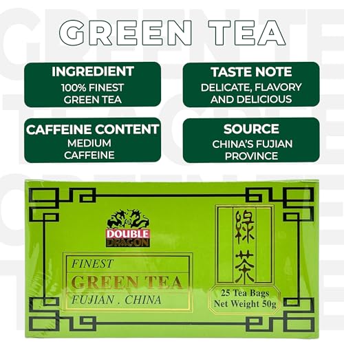 Double Dragon - Finest Chinese Green Tea 300 Tea Bags (12 Boxes) 4