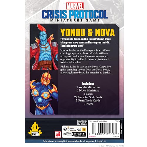 Atomic Mass Games Marvel Crisis Protocol - Yondu & Nova Miniatures Expansion 7
