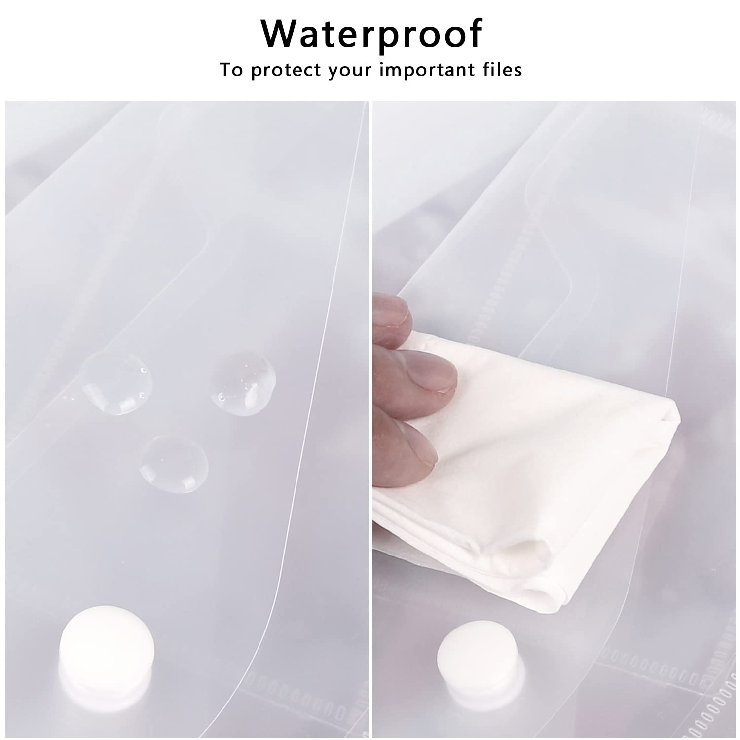 GoodtoU A5 Plastic Wallets Clear Popper Document Folders | 30 Pack | 150 Sheet Capacity 5