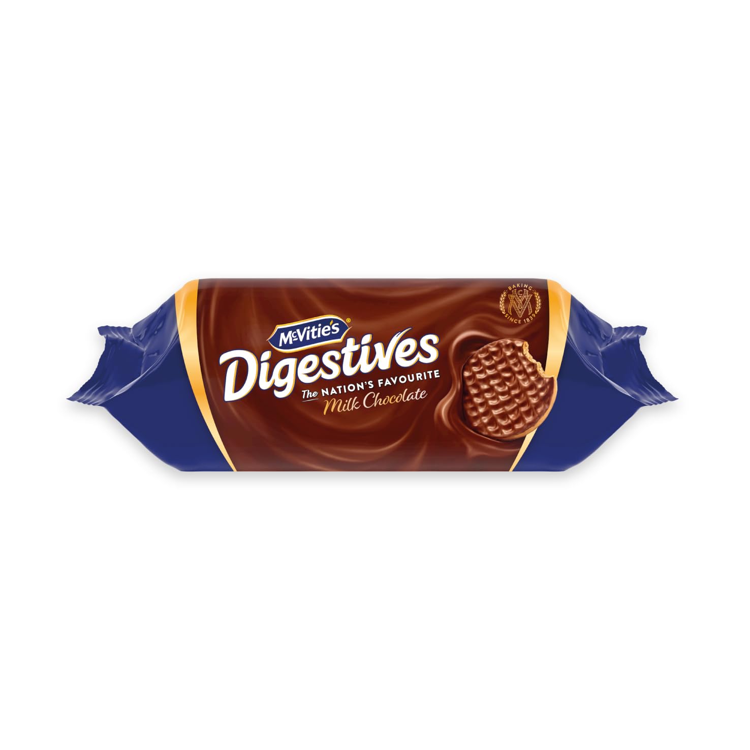 McVitie's Milk Chocolate Digestive Biscuits 433 g – Goldbraun gebackene knusprige Weizenkekse mit zarter Milchschokolade
