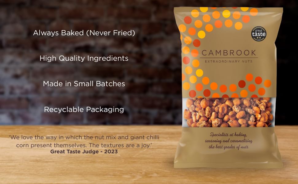 C Cambrook Extraordinary Nuts Mix 23 - Spicy & Caramelised Mixed Nuts with Giant Chilli Corn | 1kg 2