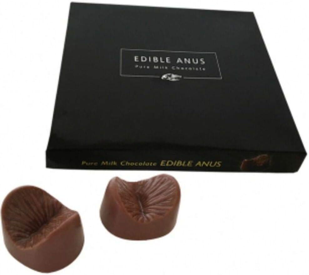 Edible Anus Chocolates - Hilarious Gag Gift Box of British-Made Novelty Milk Chocolate 1