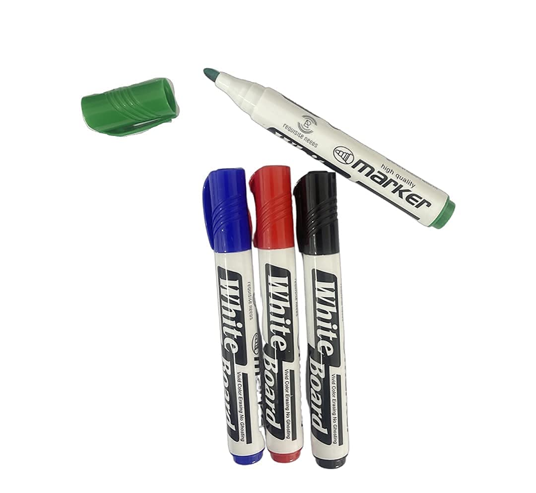 REQUISITE NEEDS Dry Erase Markers - Fine Tip, Low Odor, Vivid Color | 4 Pack Set 3