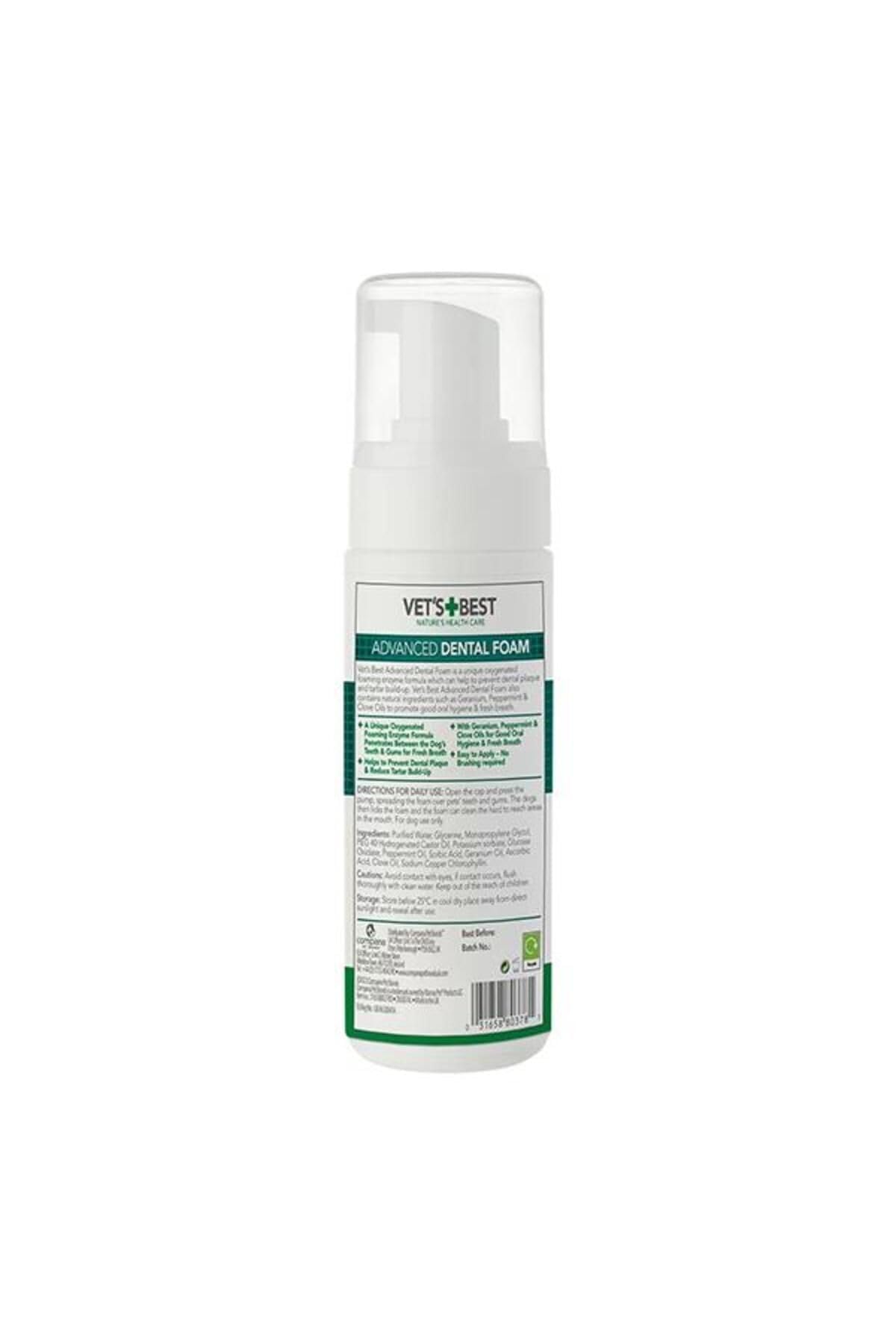 Vet's Best Enzymatic Dog Dental Foam for Teeth Cleaning and Fresh Breath | 150 ml 5