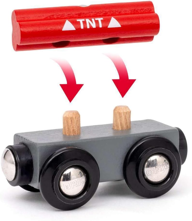 BRIO World Exploding Train Track Tunnel - Interactive Wooden Railway Playset for Kids 3+ 5