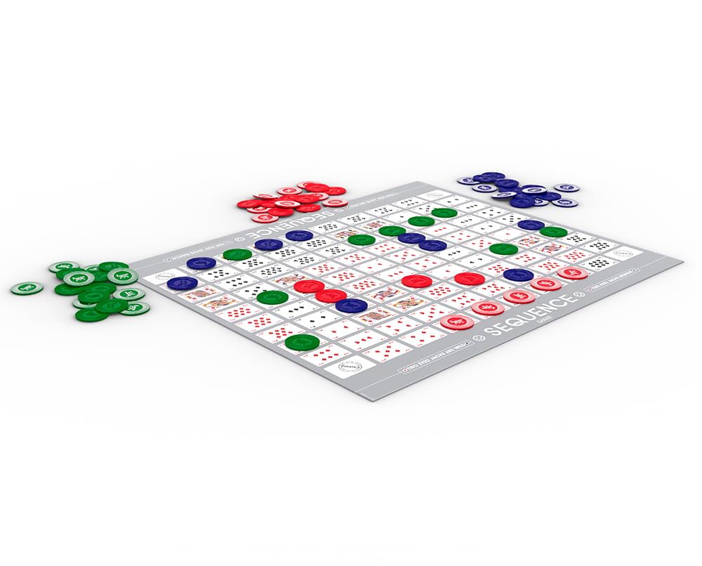 Jax Sequence Jumbo - Family Strategy Board Game | 2-12 Players | Ages 7+