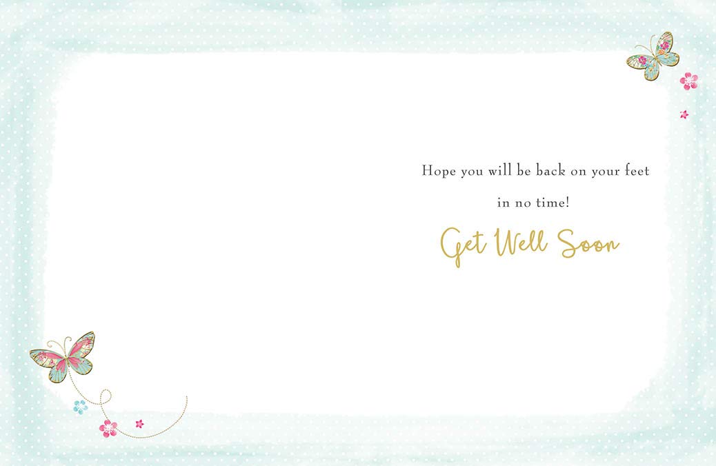 Piccadilly Greetings Get Well Blank Greeting Card | 8 x 6 Inches | Multicolor 2