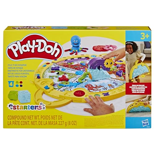 Play-Doh Fold and Go Playmat Starter Playset - Creative Arts & Crafts Toy for Kids 3+