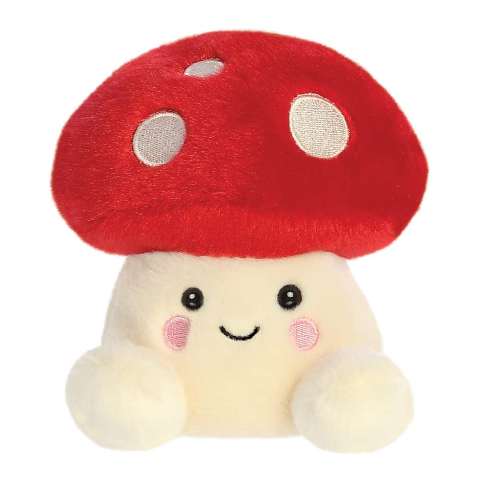 AURORA Palm Pals Amanita Mushroom Stuffed Toy - 12 cm Plush, Red & Beige | Eco-Friendly 1
