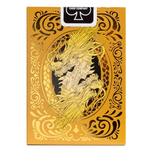 Bicycle Gold Dragon Playing Cards - Air Cushion Finish | Hand Drawn Court Cards | 1 Deck 3