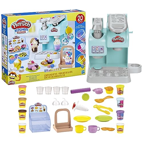 Play-Doh Super Colourful Cafe Playset - Pretend Play Coffee Shop with 8 Pots & 20 Accessories