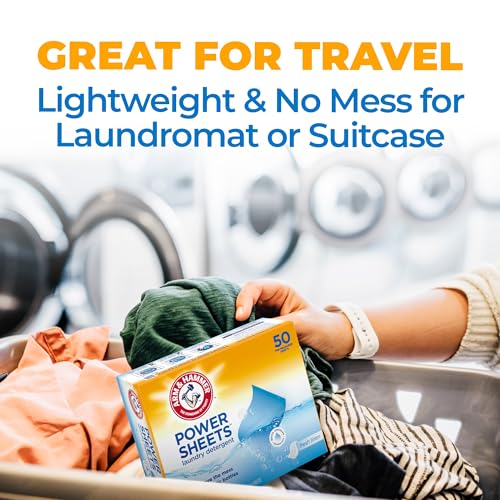 Arm & Hammer Power Sheets Laundry Detergent - Fresh Linen Scent, 50 Count