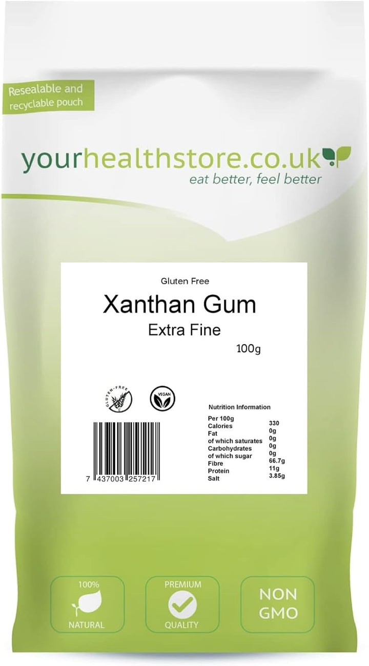 yourhealthstore Gluten Free Xanthan Gum 100g Non GMO Vegan Thickener