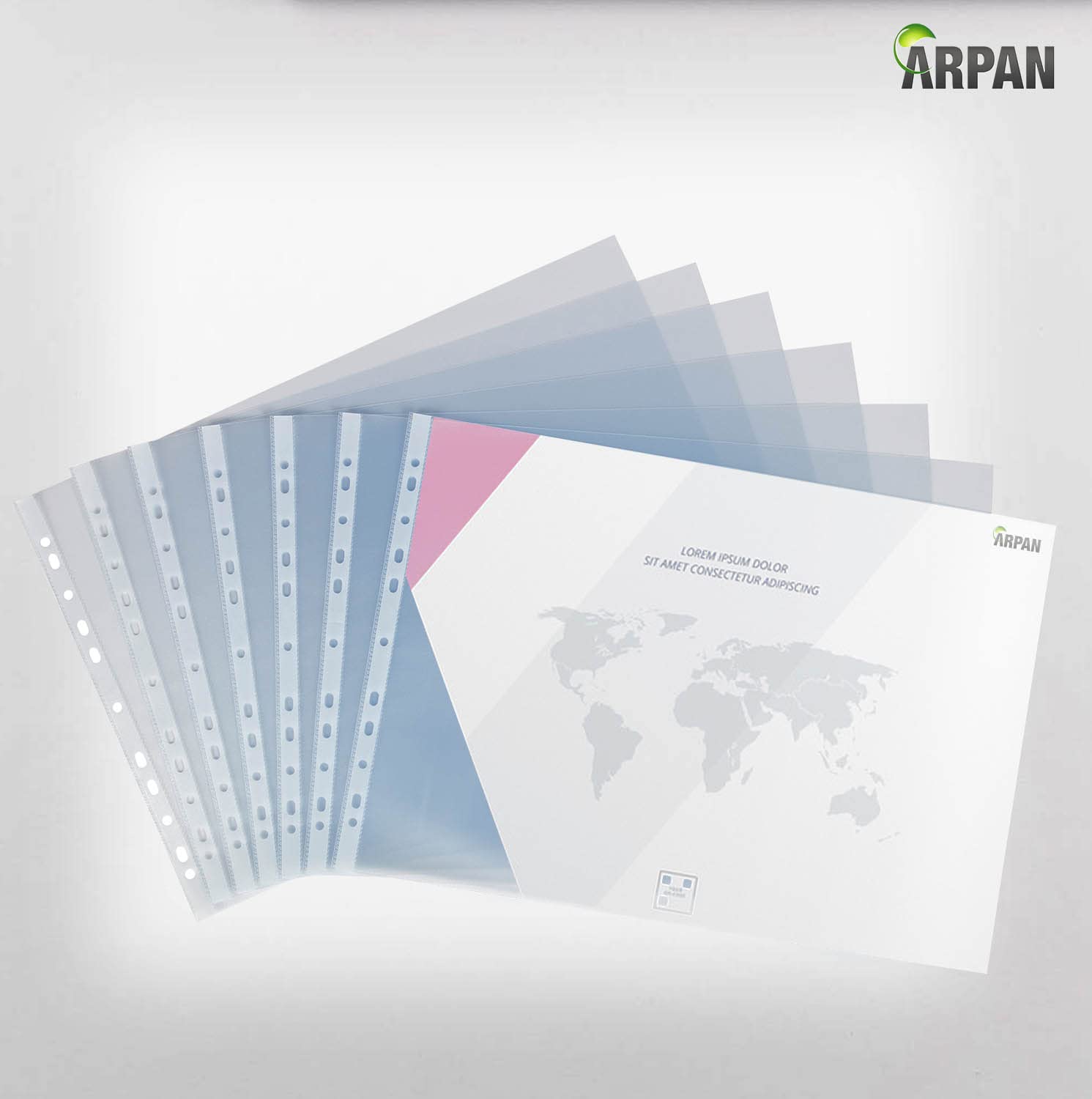 ARPAN Punch Pockets A3 Landscape 60 Micron Acid Free Plastic Poly Pockets Wallet Sleeves (Pack of 52) 3