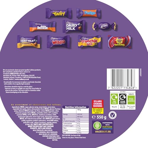 Cadbury Heroes Chocolate Tub (550g) - Assorted Miniature Chocolate Bars