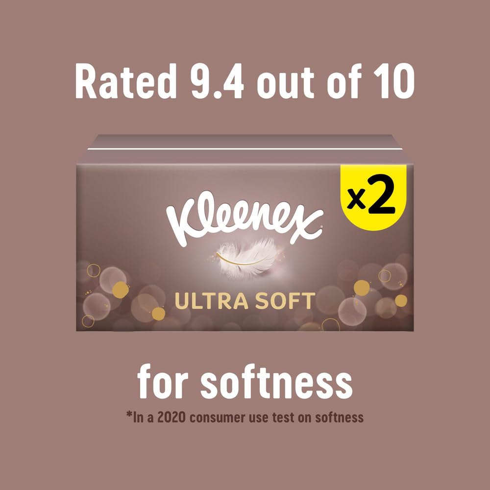 Kleenex Ultra Soft Facial Tissues - Pack of 2 Boxes, 72 Count Each, Unscented 6
