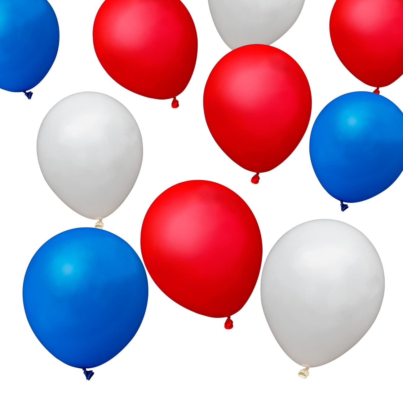 SHATCHI Red, White, Blue Balloons - 25 Pack | Latex | 12 Inch Inflated 2
