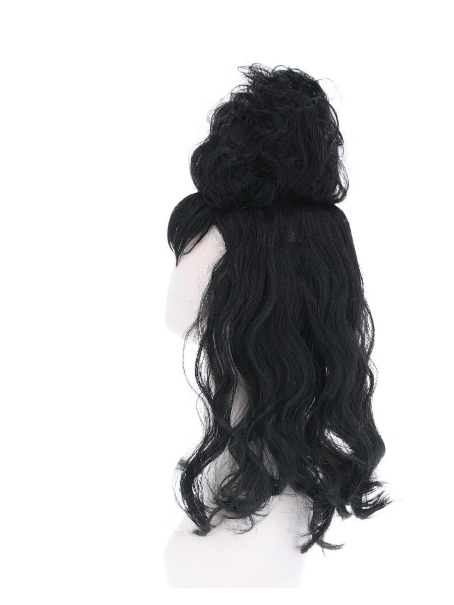 Smiffys Beetlejuice Lydia Mid-Length Black Wig with Fringe 2