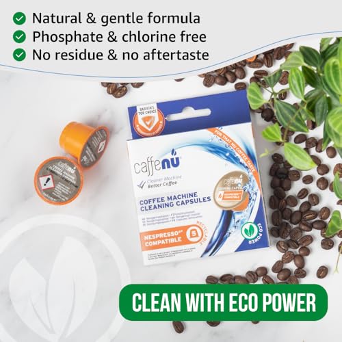 Caffenu - Nespresso Coffee Machine Cleaning Capsules Pack of 5 Cleaning Pods