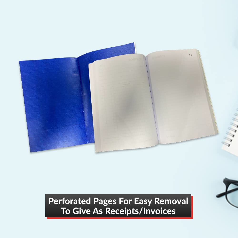 1ABOVE Duplicate Invoice Book - 1-80 Numbered Sheets | Approx A5 Size | Ruled Feint 8