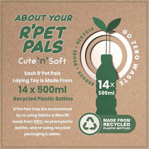 Lesser & Pavey RPET Pals Muttley Laying Dog Teddy for Kids 0-6 Years