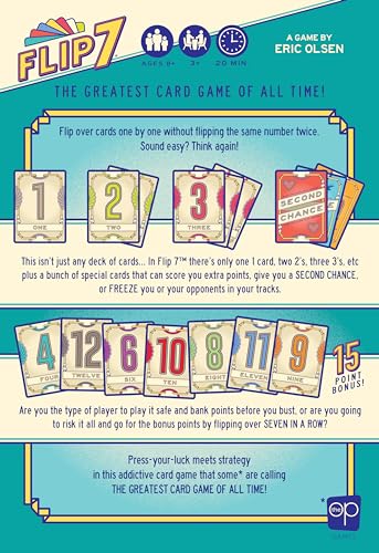 USAopoly Flip 7 Kartenspiel 10