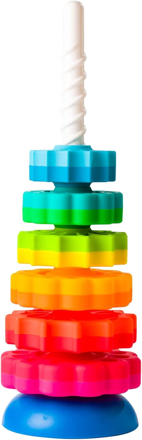 Fat Brain SpinAgain FA110-1 Stacking & Twirling Toy for Toddlers 1